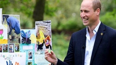 Prince William at a Blue Peter display