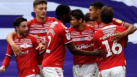 Middlesbrough players celebrate