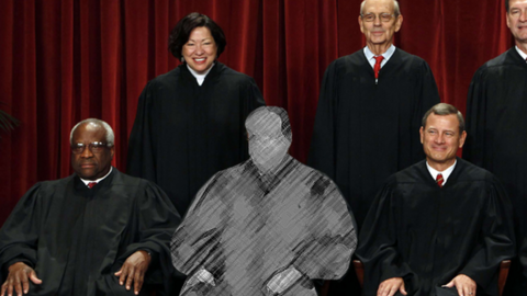 supreme court with blurred around scalia