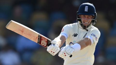 England captain Joe Root plays a shot