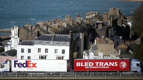 Lorries in Dover