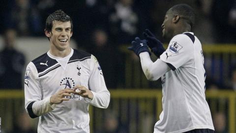 Gareth Bale and Sebastien Bassong