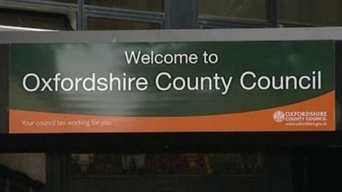 Oxfordshire County Council sign