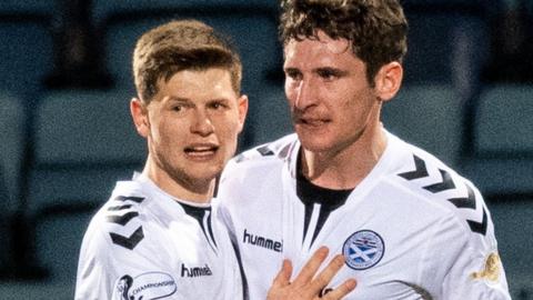 Mark McKenzie (right) celebrates his Ayr opener