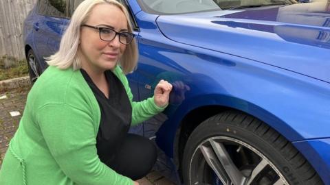 Kirsty Livingston and her BMW