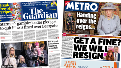 Front pages for 10 May 2022