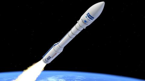 Artist's impression of a Vega rocket