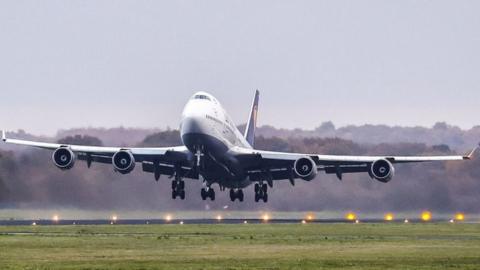 Lufthansa jet taking off, file pic 3 Nov 20
