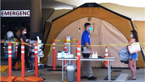 A hospital overflow centre in Palm Bay Florida