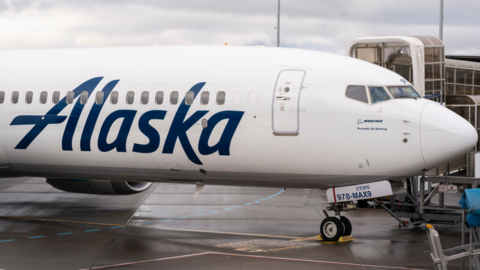 A Boeing 737 Max 9 plane operated by Alaska Airlines