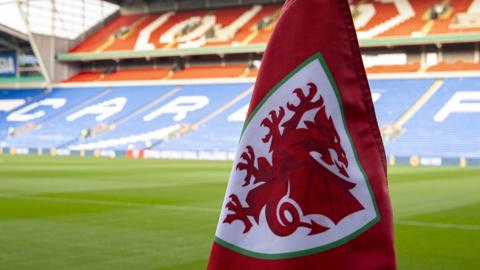 Football Association of Wales flag at Cardiff City Stadium
