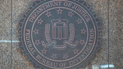 A sign for the Federal Bureau of Investigation