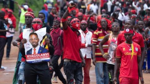 Bobi Wine supporters