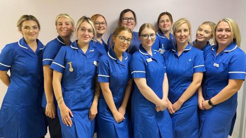 Some of the newly-qualified midwives recruited by the Trust