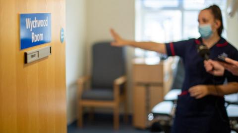 Nurse in room