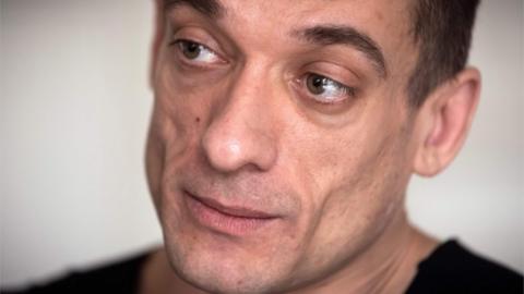 Russian protest artist, Petr Pavlensky, 14 February 2020