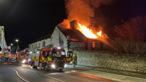 The fire at Whitburn Lodge