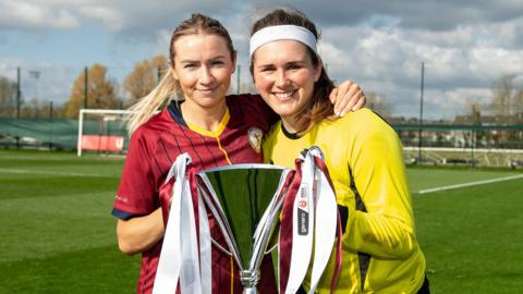 Cardiff Met's Emily Allen and Annabel Sweeney