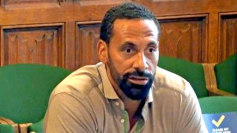 Rio Ferdinand giving evidence to joint committee seeking views on how to improve the draft Online Safety Bill designed to tackle social media abuse