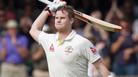 Steve Smith celebrates a hundred at Lord's