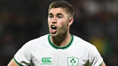 Jack Crowley pictured during Ireland's World Cup warm-up win over Samoa