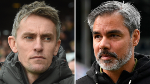 Ipswich boss Kieran McKenna and Norwich head coach David Wagner