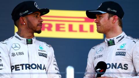 Lewis Hamilton and Nico Rosberg