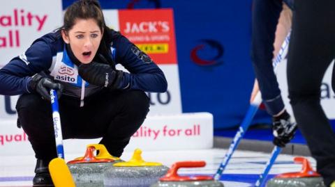 Eve Muirhead at the Olympic qualifying event