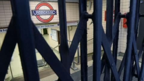 Gates closed during a recent Tube strike