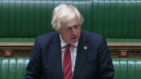 Boris Johnson making a statement to MPs about Afghanistan