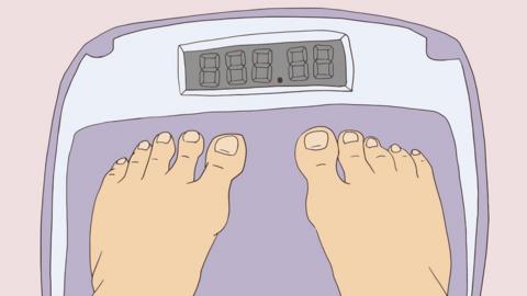 Feet on scales