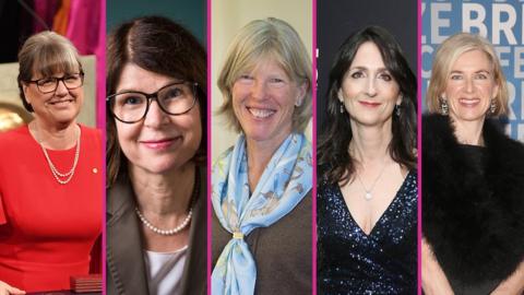 Donna Strickland, Cynthia Kenyon, Katrin Amunts, Sara Seager and Jennifer Doudna