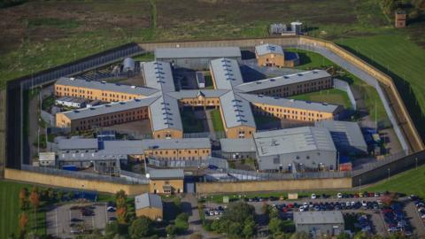 An aerial image taken of HMP Rye Hill