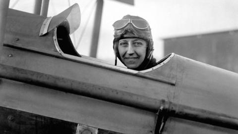 Amy Johnson in her plane
