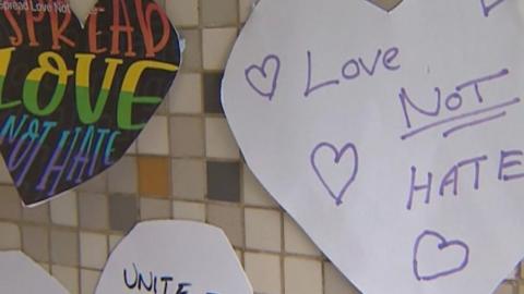 Messages of support for flats residents