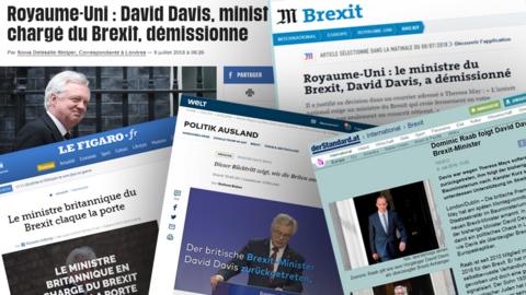Combination photo of the online editions of EU newspapers