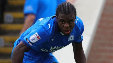 Declan Frith playing for Peterborough against Bradford City in August