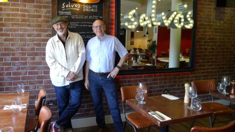 Brothers Geppino Dammone (left) and Gianfranco Dammone from Salvo's Restaurant, Leed