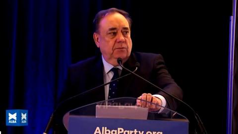 Alex Salmond at Alba party conference