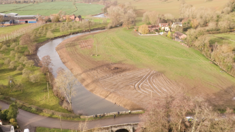 Aerial view of the area