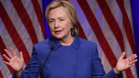 Former Secretary of State Hillary Clinton delivers remarks while being honored during the Children"s Defense Fund"s Beat the Odds Celebration at the Newseum November 16, 2016 in Washington, DC