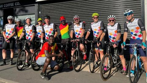 Team Ghana athletes with the Coventry club