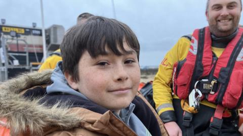 Tommy who was rescued by the RNLI