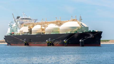 An LNG tanker