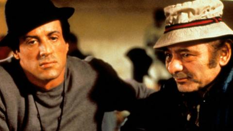 Sylvester Stallone and Burt Young in Rocky V