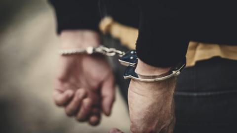 Stock handcuffs picture