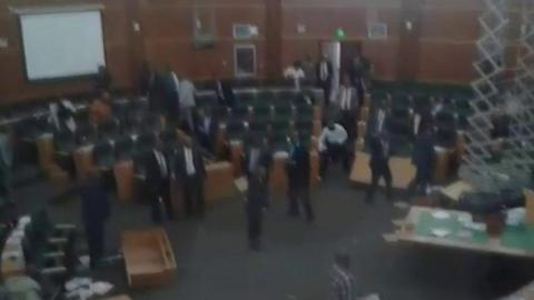 Fight in parliament