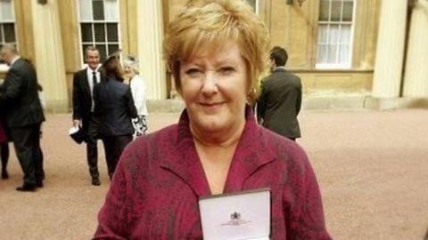 Sarah Griffith with her MBE