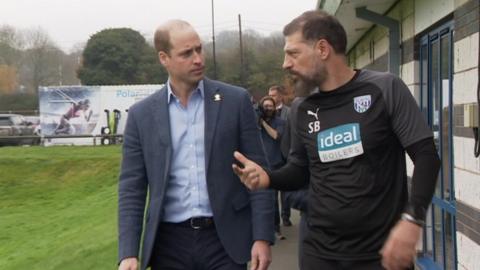 Prince William and Slaven Bilic