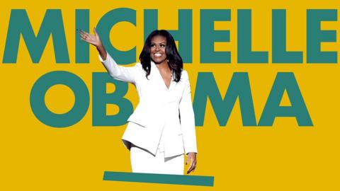 Michelle Obama waves